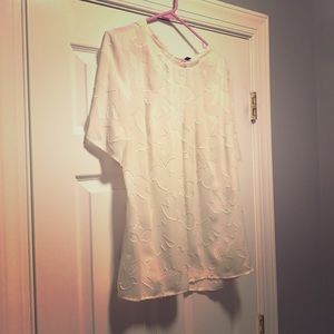 Ann Taylor XL cream blouse